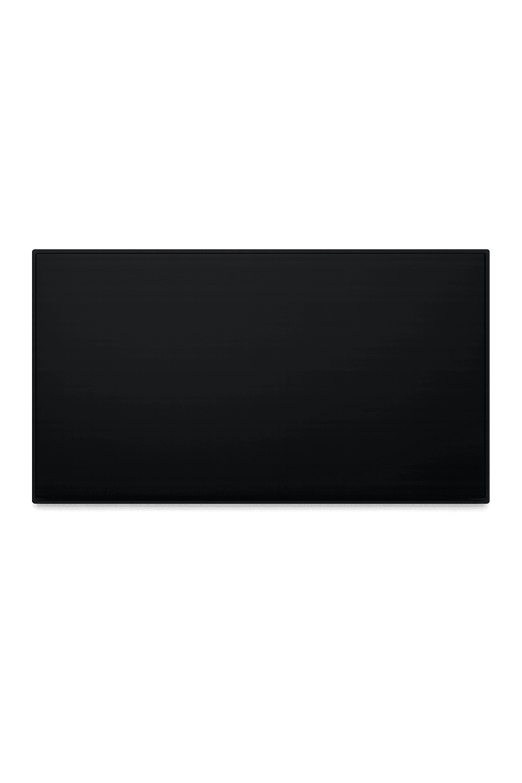 A slim black television